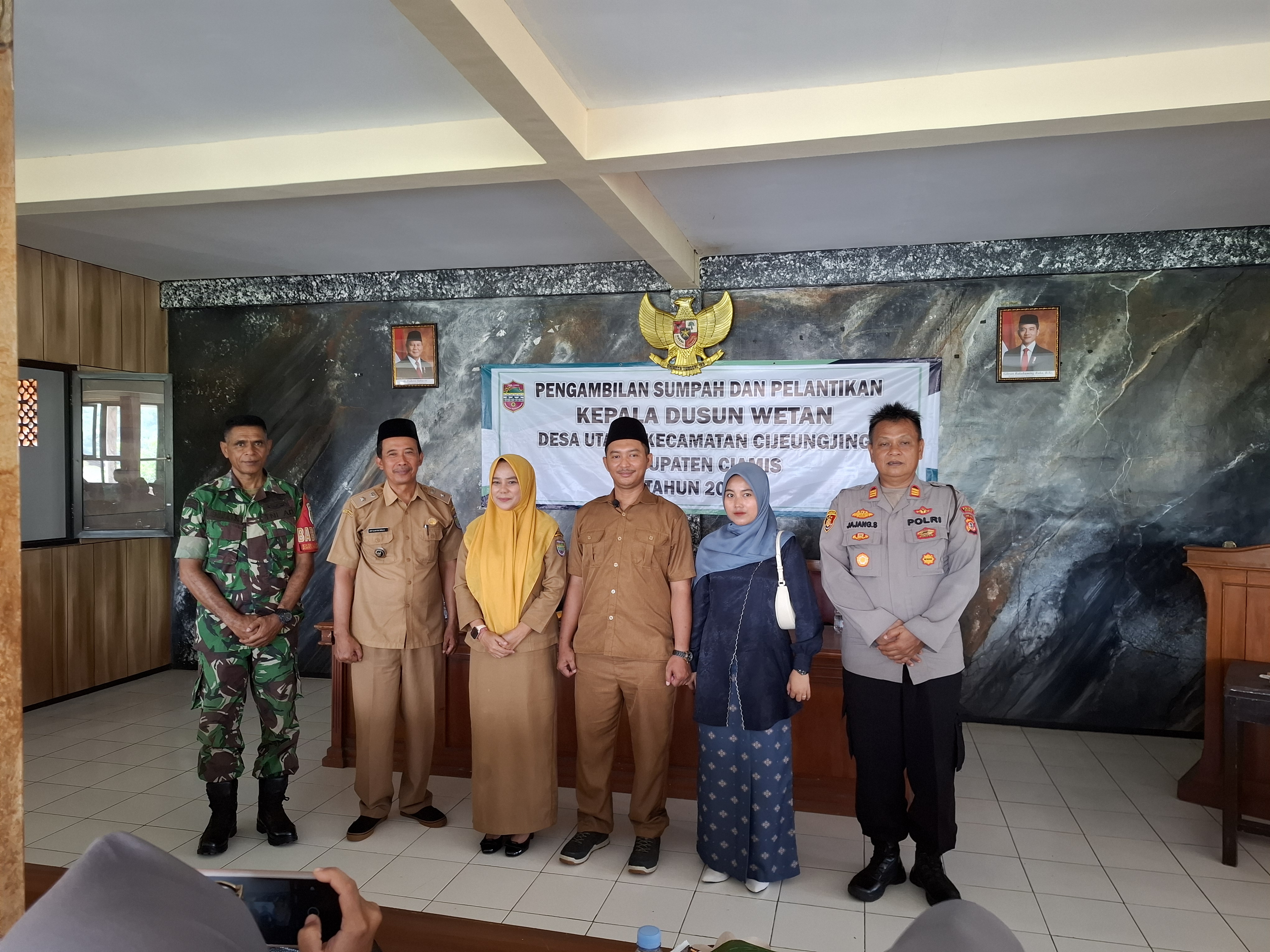 Pengambilan Sumpah dan Pelantikan Kepala Dusun Wetan Desa Utama